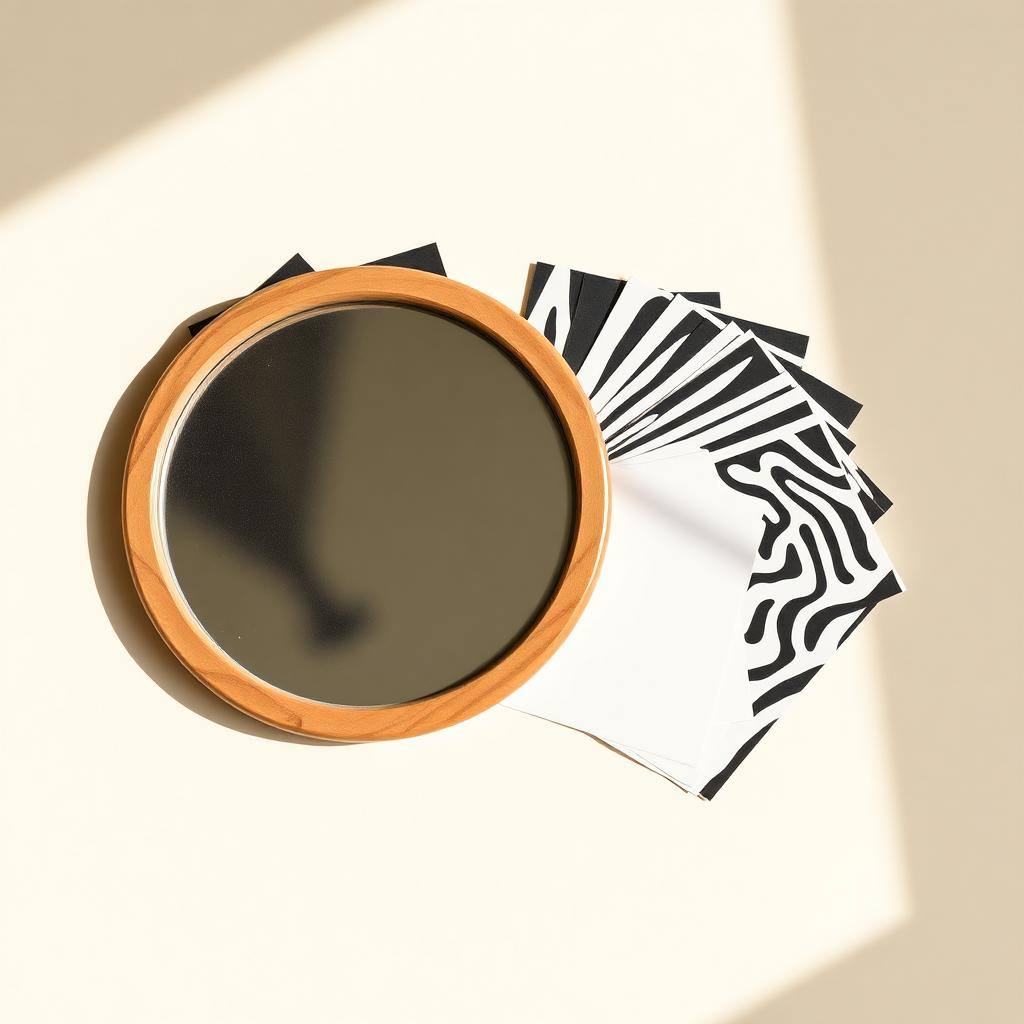 High-Contrast Mirror & Card Set